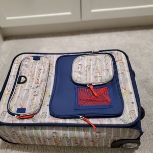 Children's travel themed  rolling suitcase
